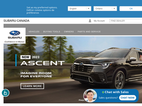 'subaru.ca' screenshot