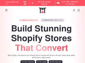 Shrine Solutions homepage screenshot