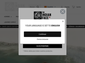'theindianface.com' screenshot