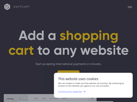 'snipcart.com' screenshot