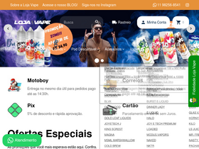 'lojavape.com' screenshot