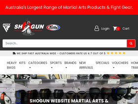 'shogunmartialarts.com.au' screenshot