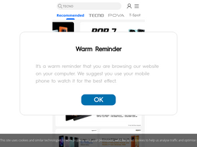 'tecno-mobile.in' screenshot