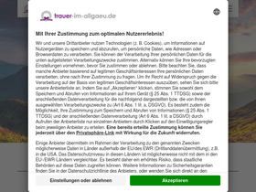 'trauer-im-allgaeu.de' screenshot