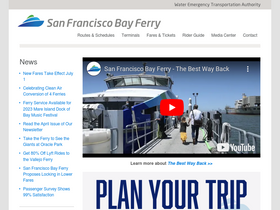 'sanfranciscobayferry.com' screenshot