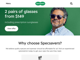 'specsavers.ca' screenshot