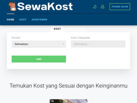 'sewakost.com' screenshot