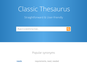 'classicthesaurus.com' screenshot