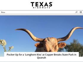'texashighways.com' screenshot