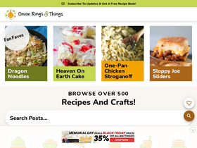 'onionringsandthings.com' screenshot