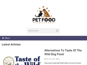 'petfoodreviewer.com' screenshot