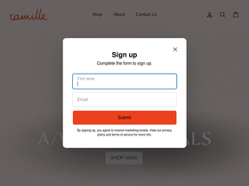 camillekids.com homepage screenshot