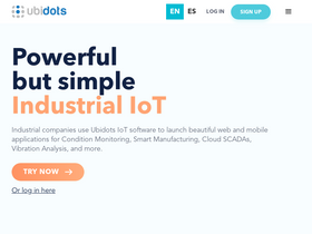 'ubidots.com' screenshot