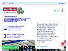 'ventdepot.mx' screenshot