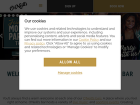 'oneills.co.uk' screenshot
