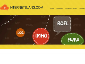 'internetslang.com' screenshot