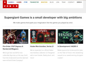 'supergiantgames.com' screenshot