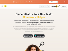 'cameramath.com' screenshot
