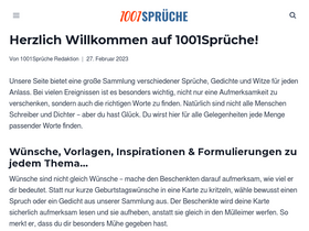 '1001sprueche.com' screenshot