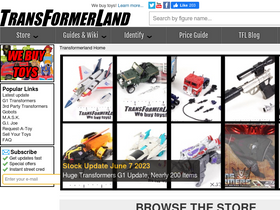 'transformerland.com' screenshot
