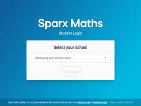 'sparxmaths.uk' screenshot
