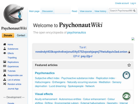 'psychonautwiki.org' screenshot
