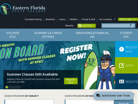 'easternflorida.edu' screenshot