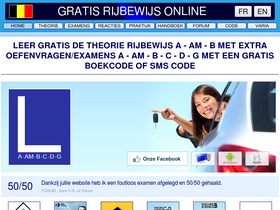 'gratisrijbewijsonline.be' screenshot