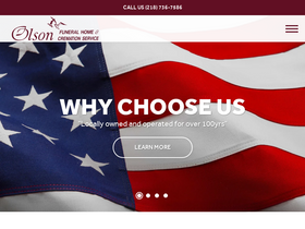 'olsonfuneralhome.com' screenshot