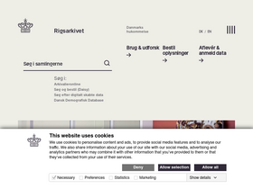 'rigsarkivet.dk' screenshot