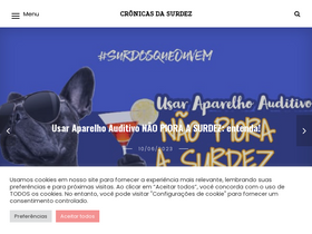 'cronicasdasurdez.com' screenshot