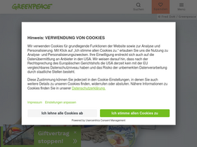 'greenpeace.de' screenshot