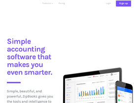 'zipbooks.com' screenshot