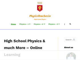 'physicsteacher.in' screenshot