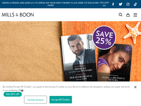'millsandboon.co.uk' screenshot