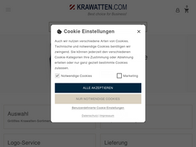 'krawatten.com' screenshot