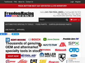 'freedomracing.com' screenshot