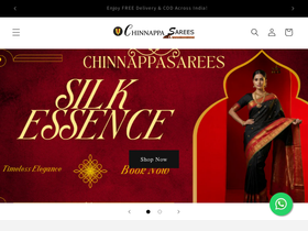 chinnappasarees.com homepage screenshot