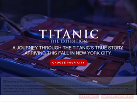 'titanicexhibition.com' screenshot