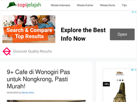 'topijelajah.com' screenshot