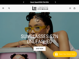 liberatedeyewear.com homepage screenshot