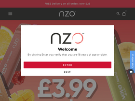'nzovape.com' screenshot