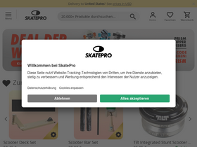 'skatepro.de' screenshot