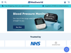 'mediworld.co.uk' screenshot