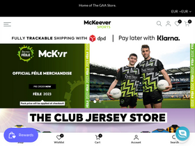 'mckeeversports.ie' screenshot