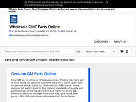 'wholesalegmpartsonline.com' screenshot