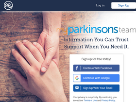 'myparkinsonsteam.com' screenshot