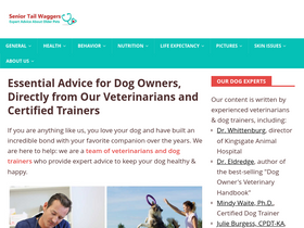 'seniortailwaggers.com' screenshot