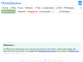 'ownquotes.com' screenshot