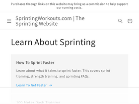 'sprintingworkouts.com' screenshot